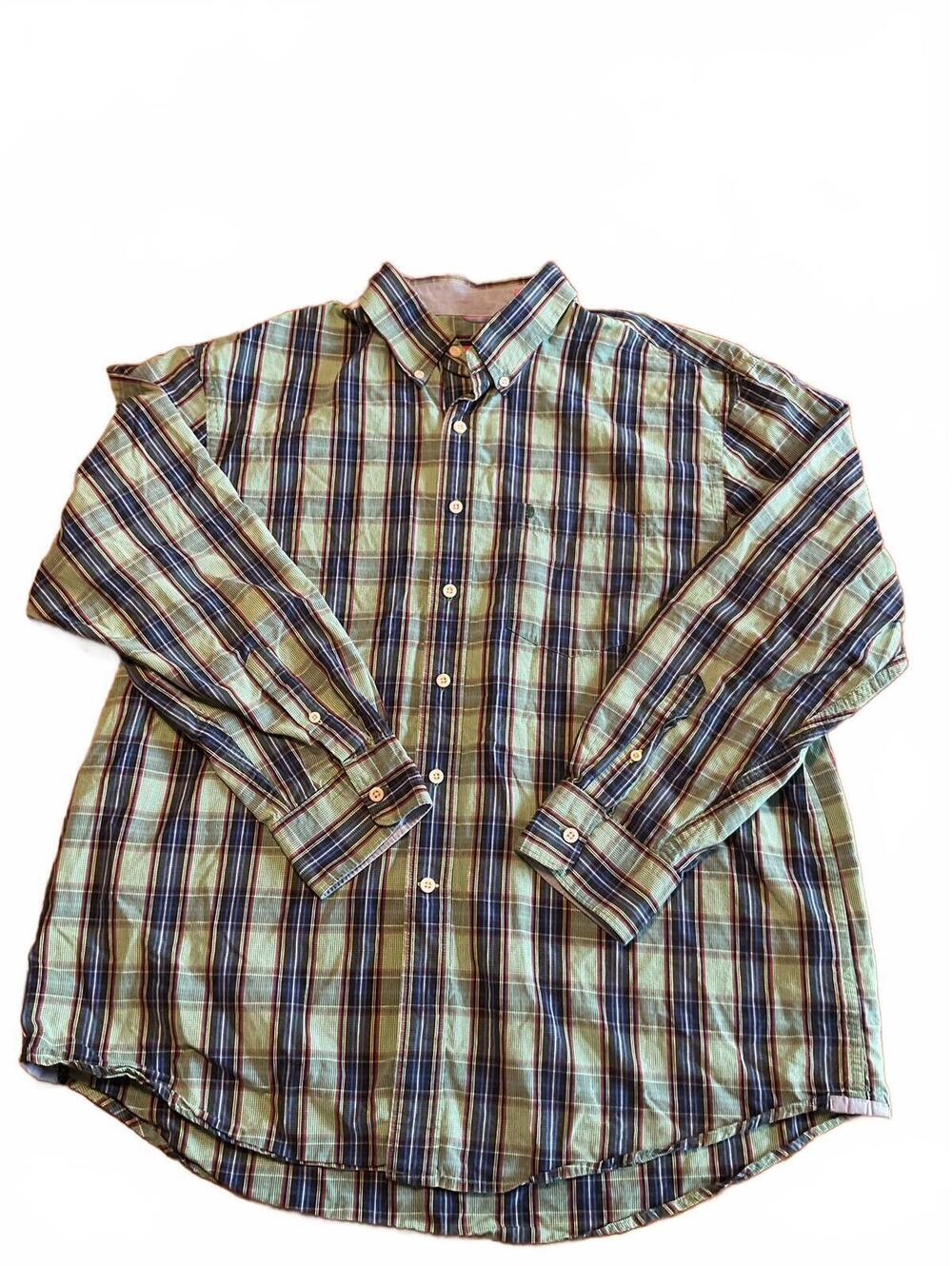 IZOD Men’s XL Cotton, Long Sleeve, Button Up, Dress / Casual Plaid Shirt